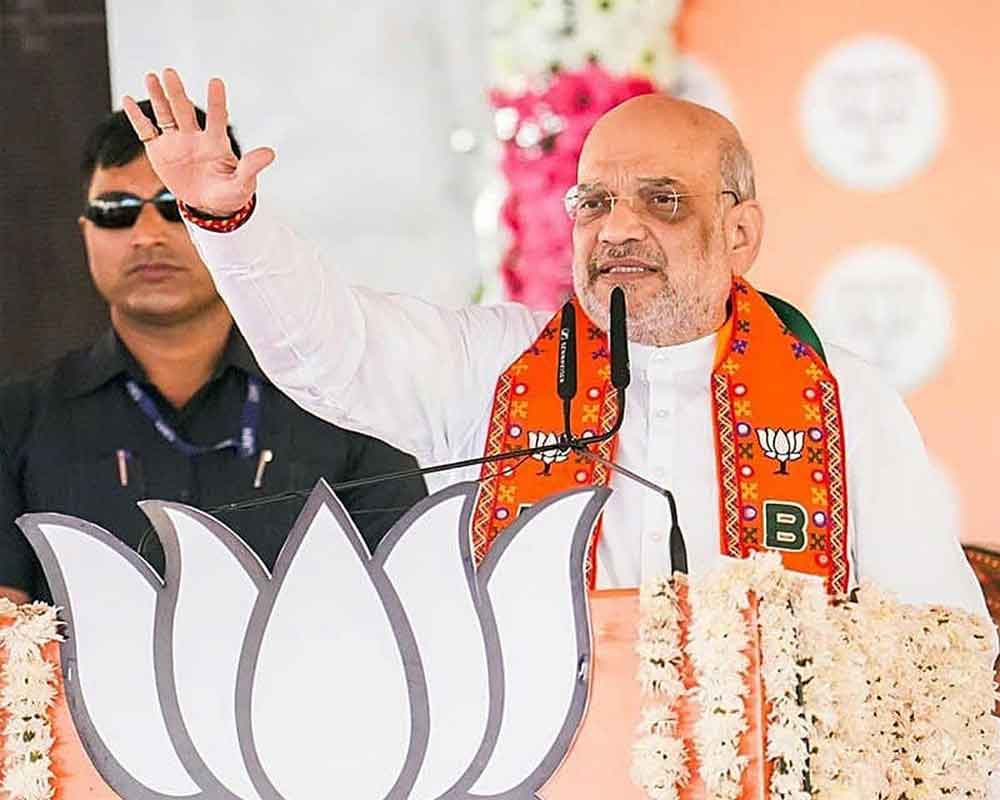 Choice between 'those who opened fire at karsevaks and those who built Ram temple', says Amit Shah