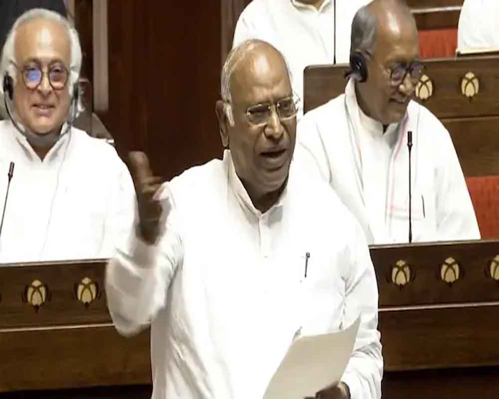 Kharge takes potshot at PM Modi in RS, Chair expunges his remarks on RSS