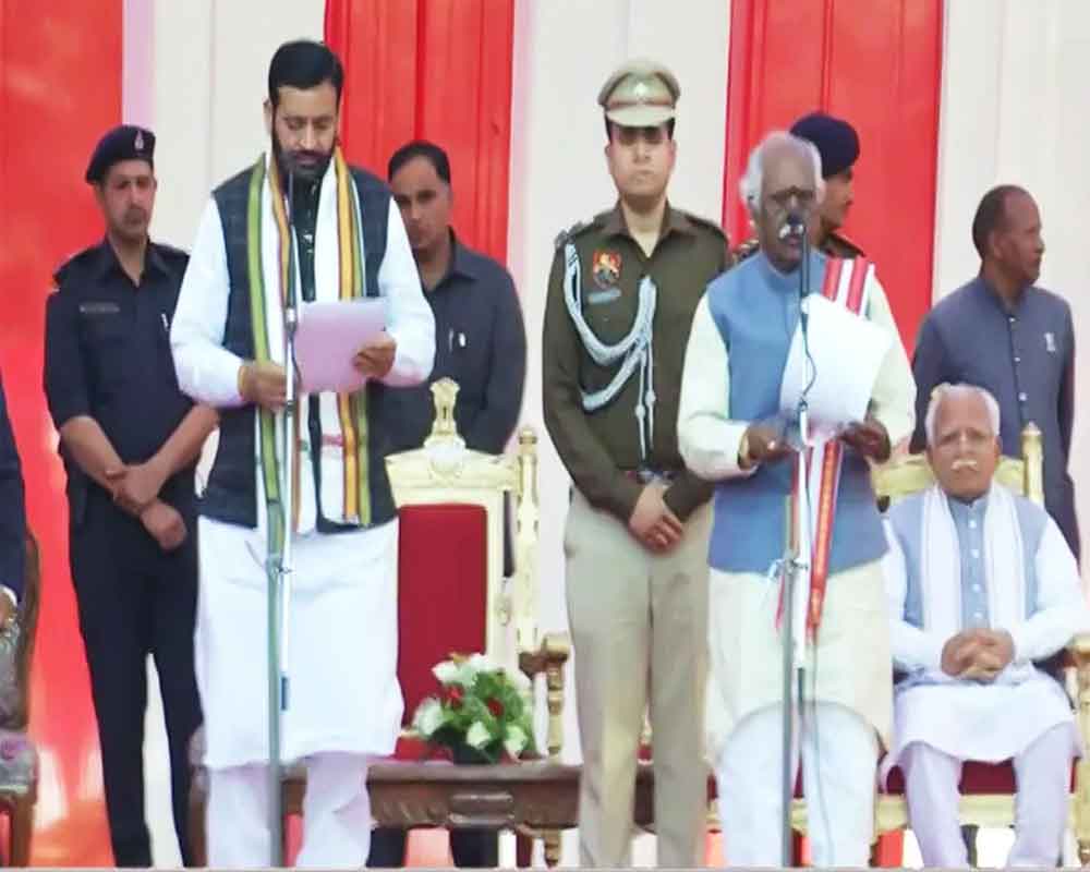Nayab Saini sworn in as Haryana chief minister, 5 others take oath as ministers