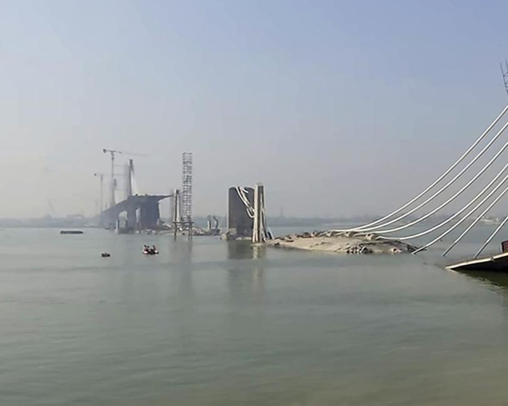 Part of bridge over Ganges collapses in Bihar