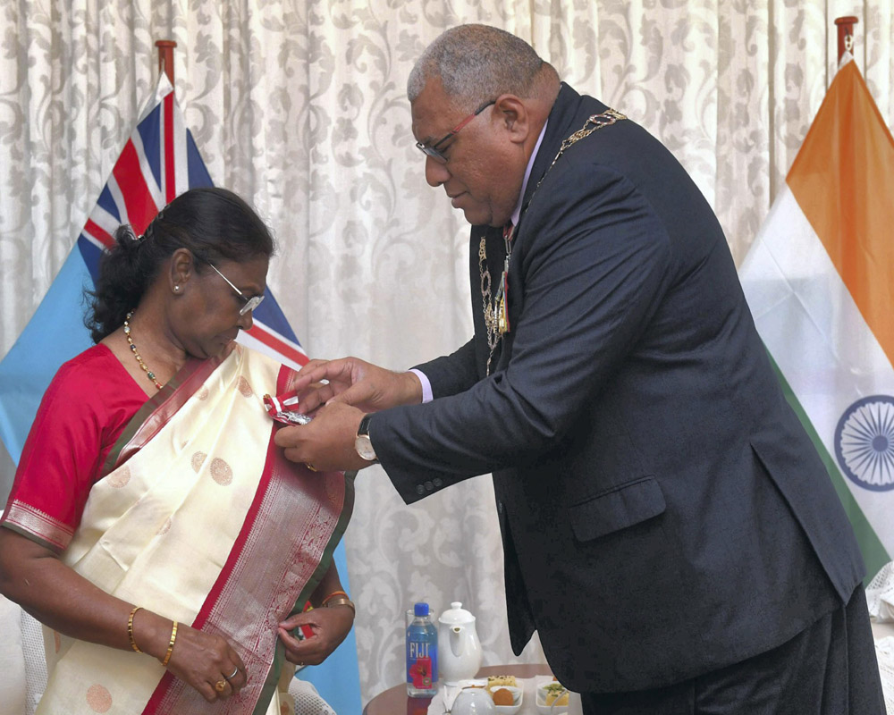 President Droupadi Murmu receives Fiji's highest civilian award