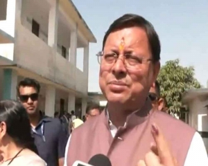 CM Dhami among first to cast vote as Uttarakhand goes to polls