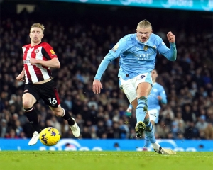 Haaland comes to the rescue for Man City with second-half goal in 1-0 win over Brentford