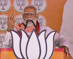 SP, Cong tried to cause riots in country by spreading lies about CAA: Modi in UP's Azamgarh