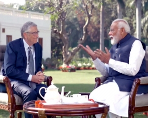 Tech can play big role in agri, education, health: PM Modi in interaction with Bill Gates