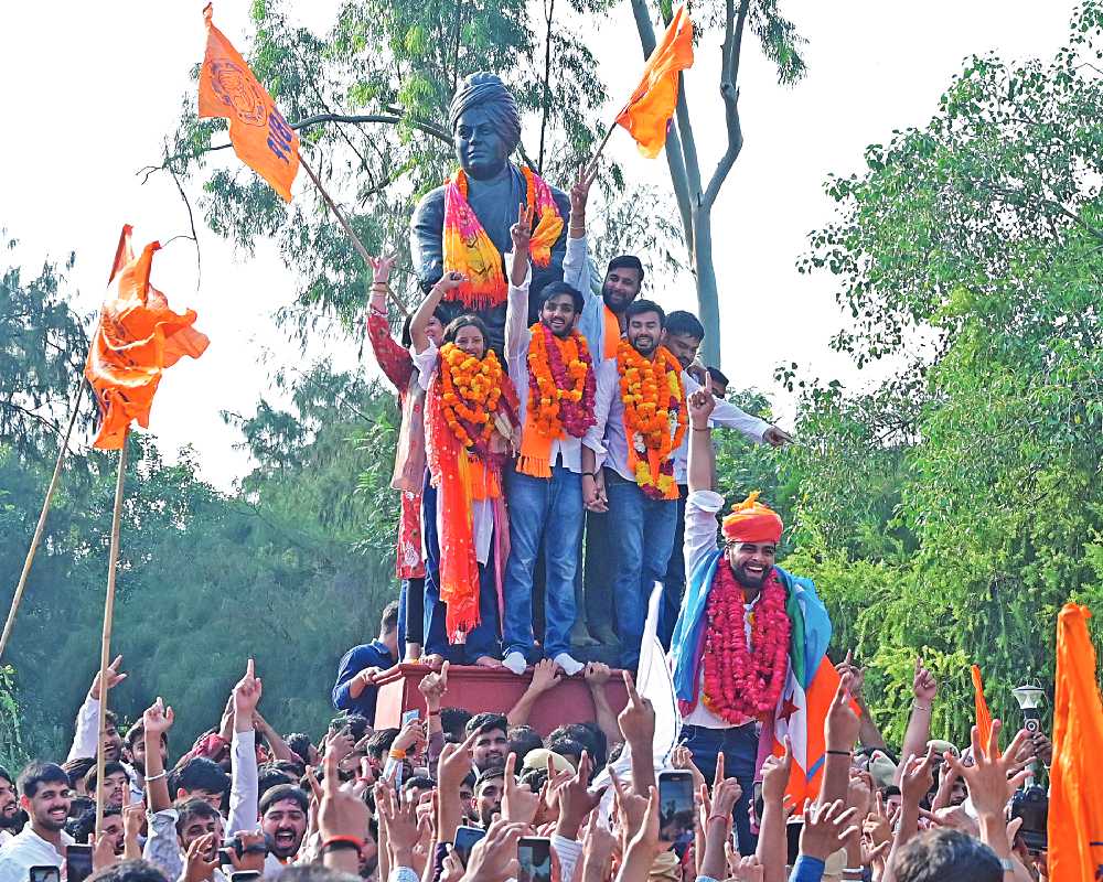 ABVP reclaims DUSU with landslide victory, NSUI wins one
