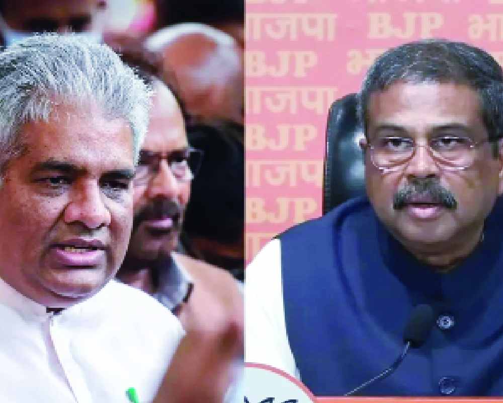 BJP names Pradhan as poll in-charge for Bihar, Bhupender for Bengal
