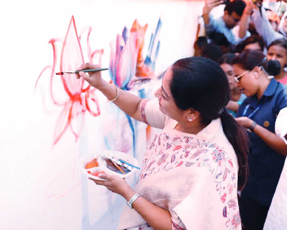 Capital’s 10 km canvas of ‘Viksit Bharat’ sets world record