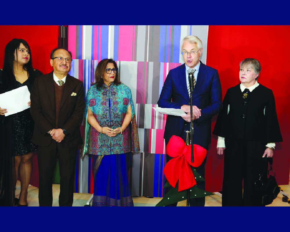 Finland Envoy unveils Christmas tree made from 300 kg of e-waste