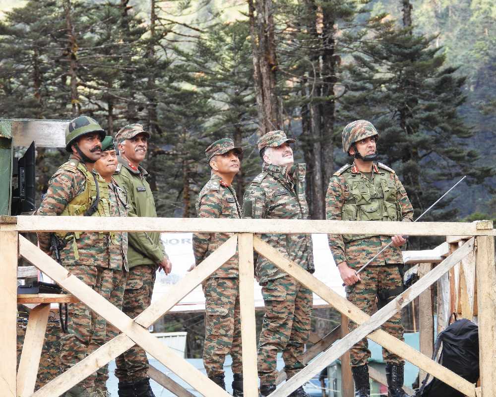 GOC Spear Corps visits forward areas of Dibang Valley
