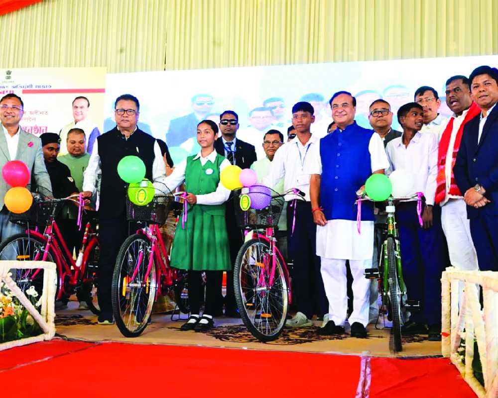 Himanta launches bicycle scheme to boost school attendance