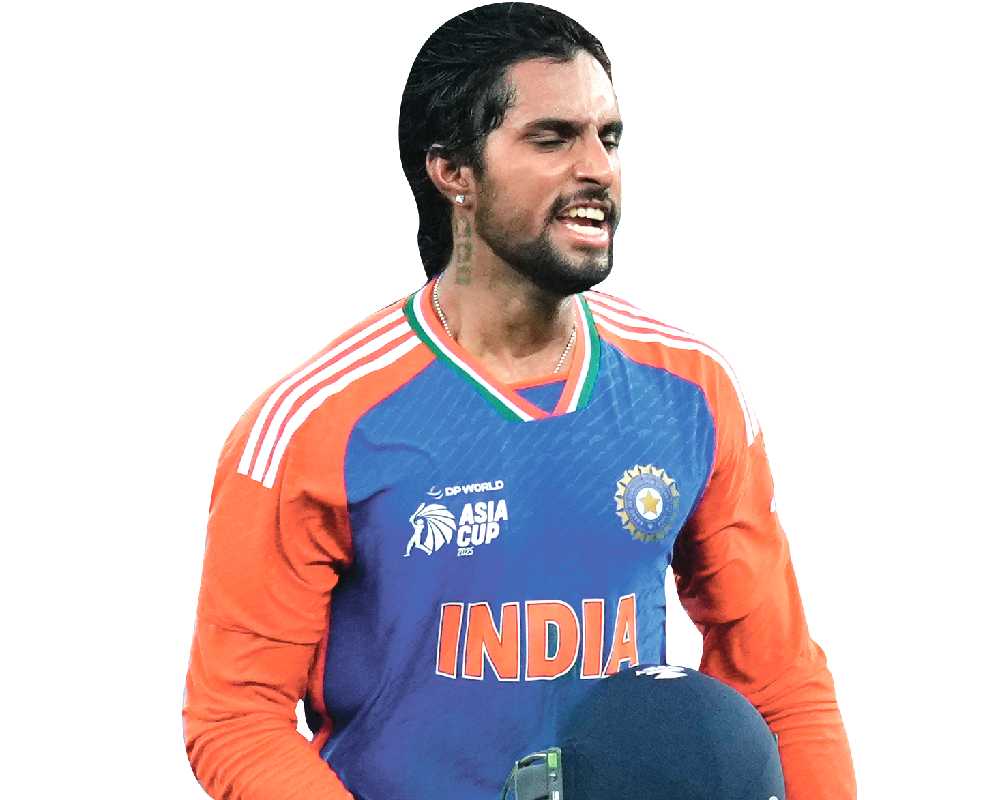 I responded with my bat: Tilak