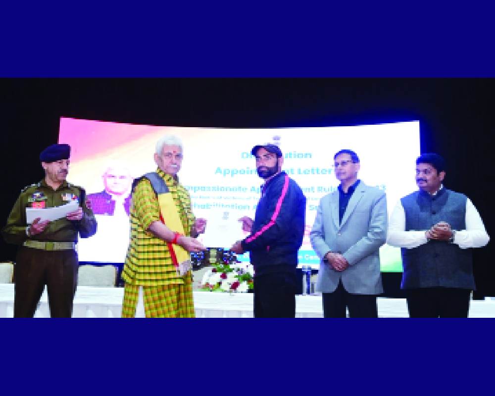 J&K LG Manoj Sinha gives jobs to NoKs of Jammu terror victims