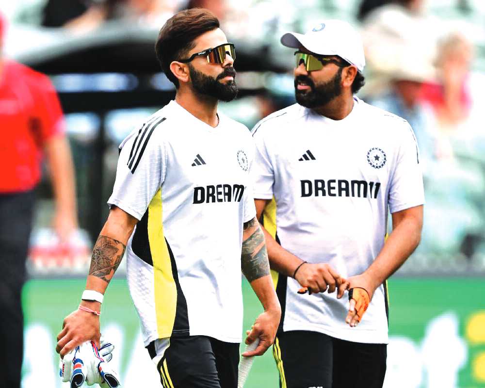 Kohli, Rohit sweat it out during team’s training