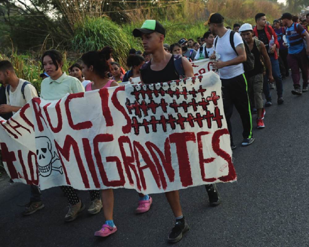 Migrants mount protest in Mexico