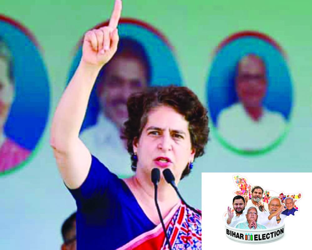 NDA wants to form Govt in Bihar through vote chori : Priyanka