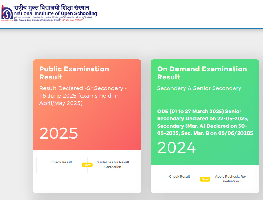 NIOS Class 10 April 2025 Exam Result Soon: How to Check, Official Website