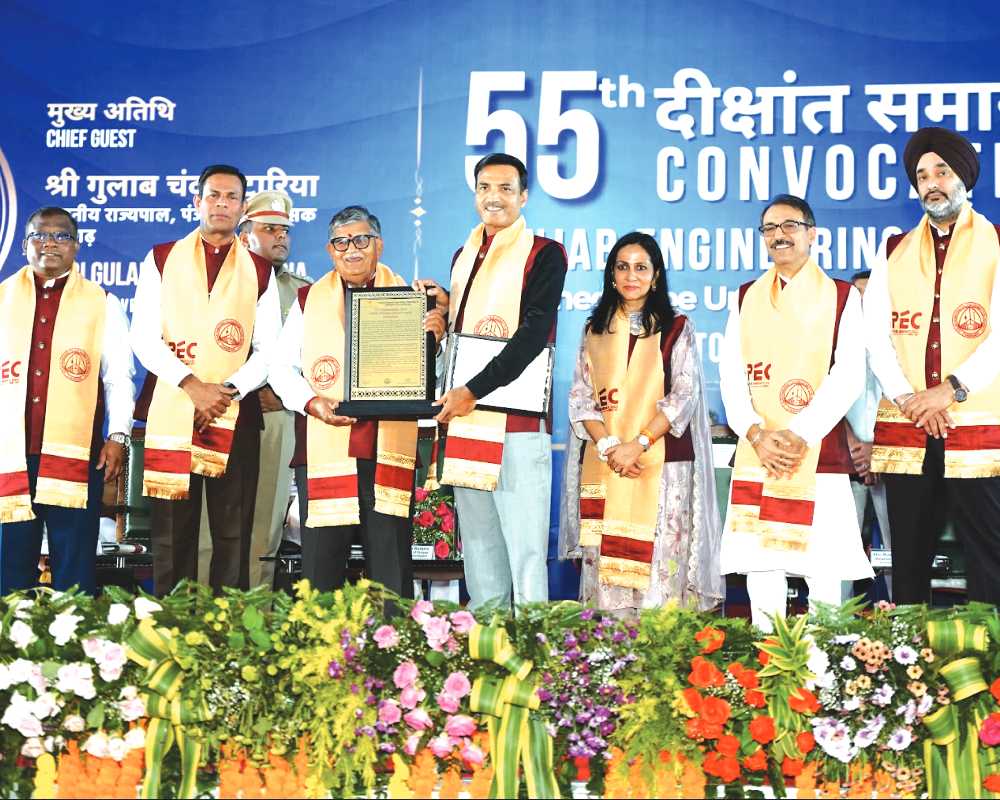 POWERGRID CMD conferred degree by PEC