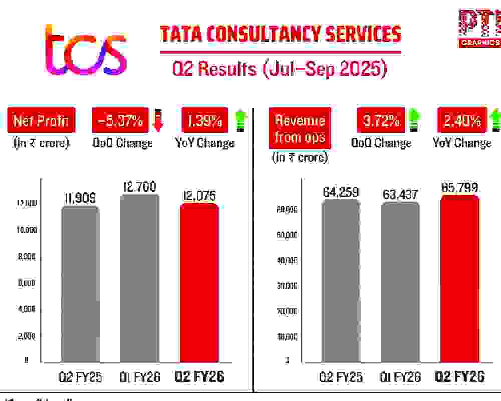 TCS profit edges up, revenue rises to Rs 65,799 cr
