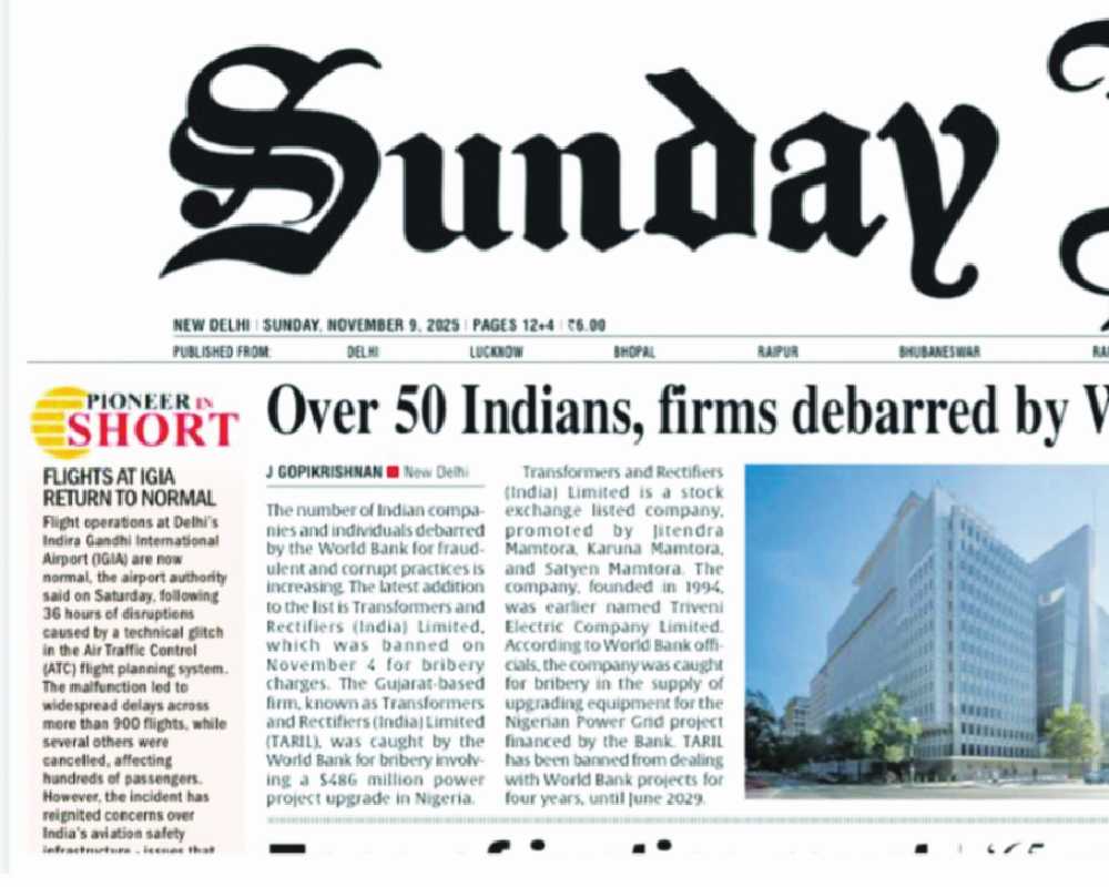 World Bank debarred Transformers and Rectifiers shares tanks 28%