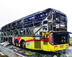 Andhra bus fire: Bike-borne duo were drunk, says police