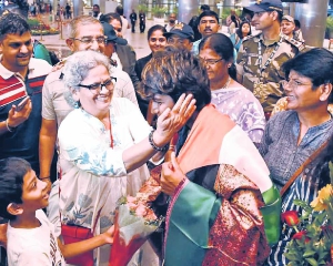 Boxing champion Arundhati receives warm welcome