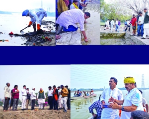 Delhi BJP top brass inspect ghats