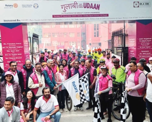 Gulabi Udaan Cyclothon for health awareness