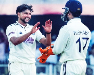 Kuldeep slams lifeless Barsapara pitch