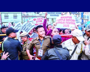 Protest at Manipur’s Sangai festival turns violent