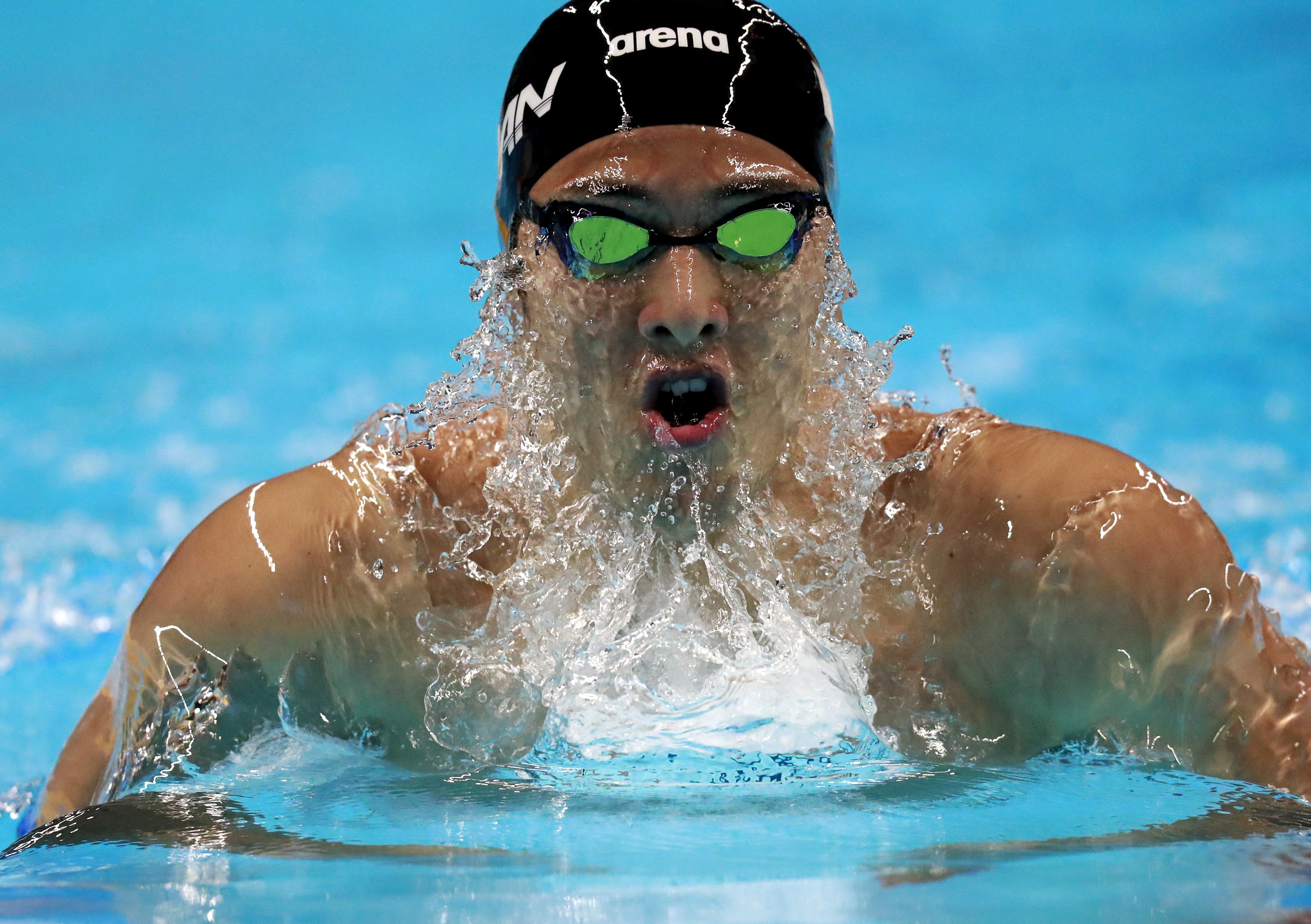 Japan`s Dalya Seto swims in the men`s
