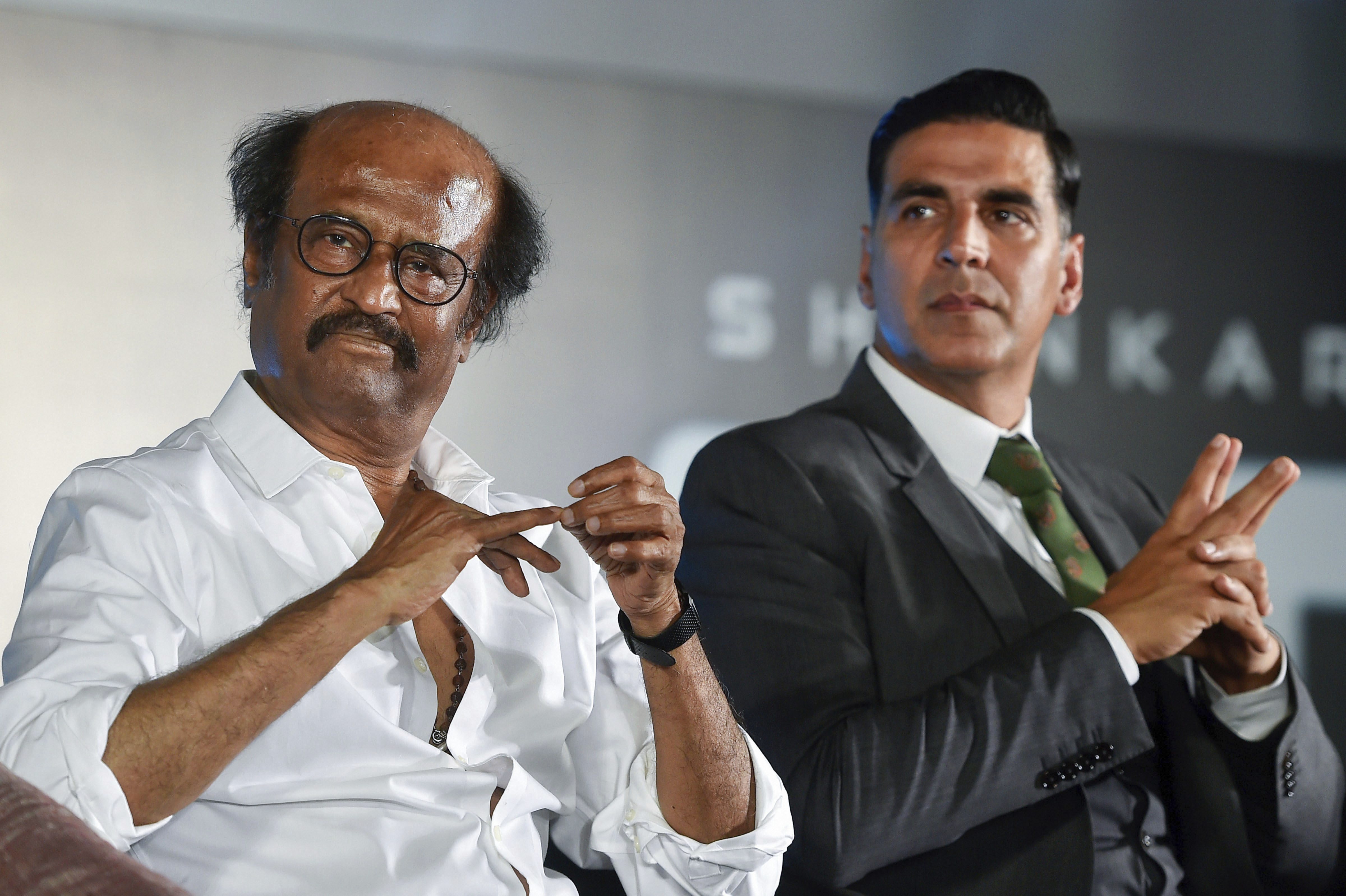 Tamil superstar Rajinikanth, Bollywood Aactor Akshay Kumar at the trailer launch of 