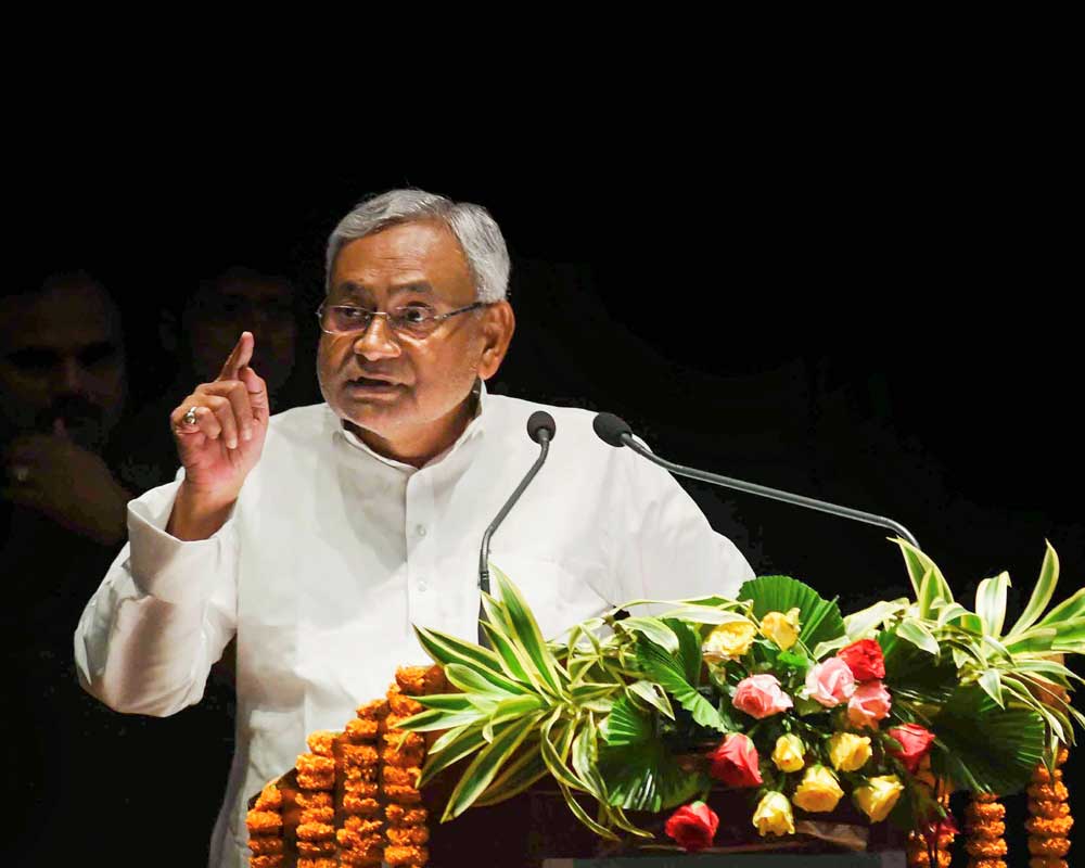 ihar Chief Minister Nitish Kumar speaks during the International Conference on Crop Residue Management in Patna - PTI
