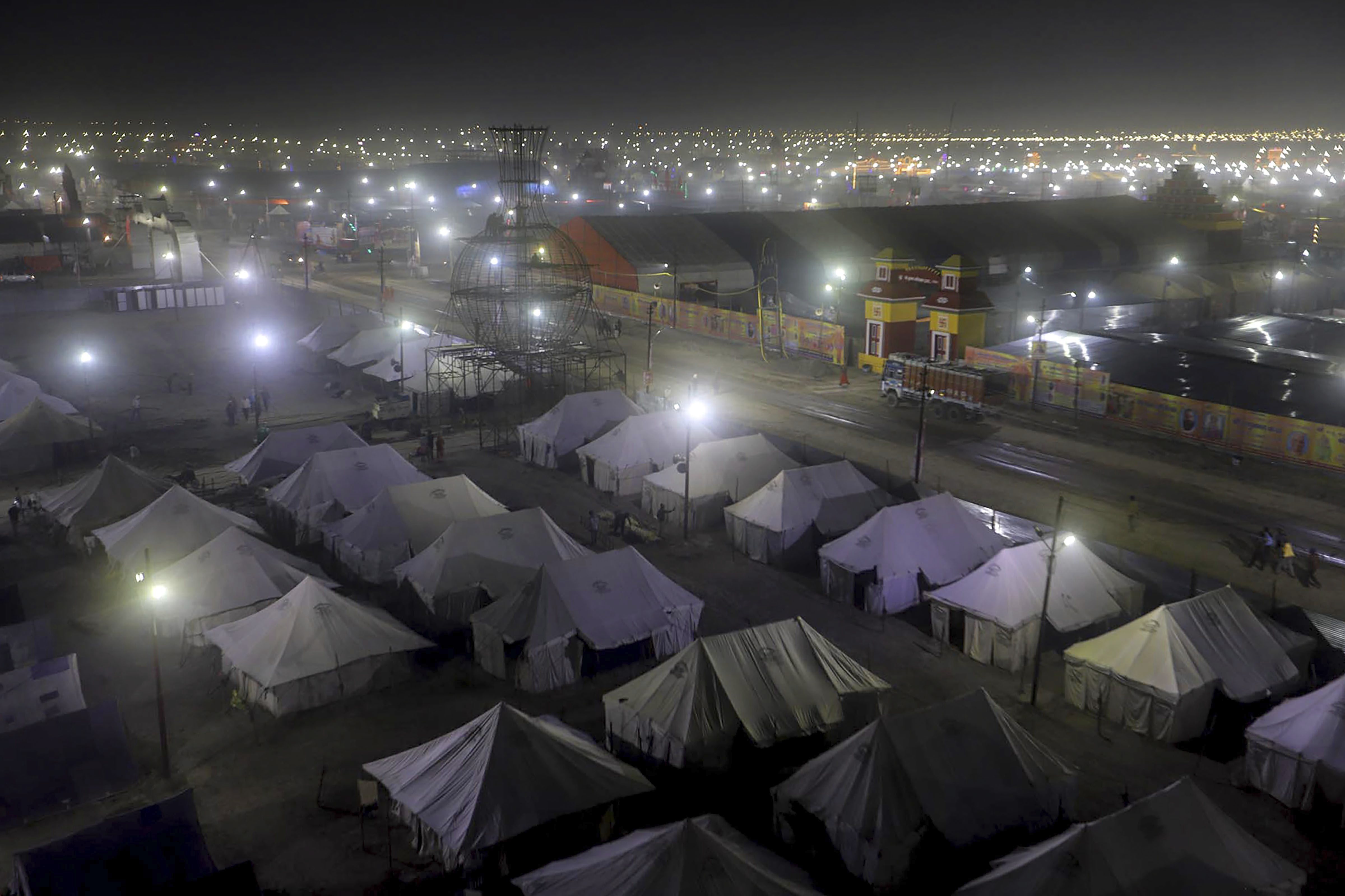 A view of the tents during 