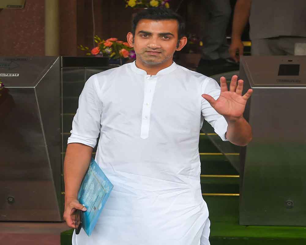 Newly-elected East Delhi MP Gautam Gambhir arrives for the first session of the 17th Lok Sabha at Parliament House in New Delhi - PTI
