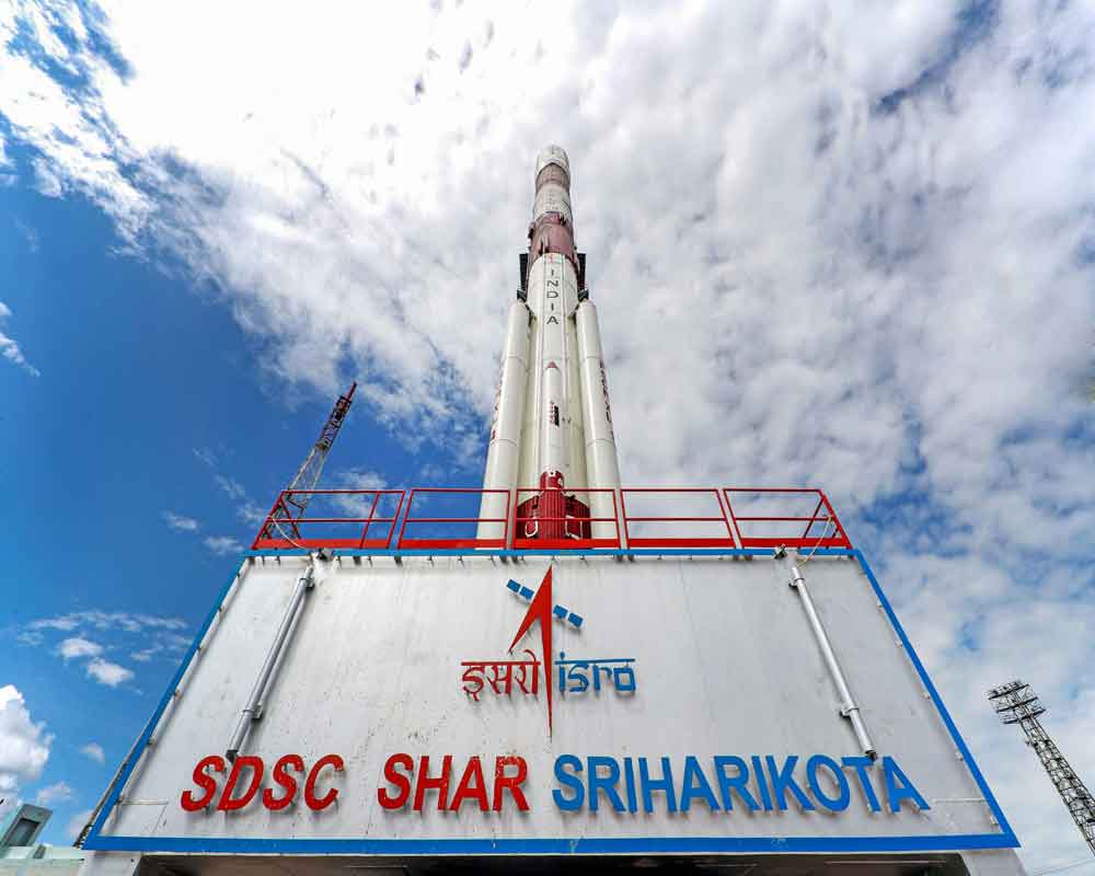 Indian Space Research Organisation ( ISRO)'s Polar Satellite Launch Vehicle 'PSLV-C48' ahead of its launch tomorrow, in Sriharikota, Andhra Pradesh - PTI