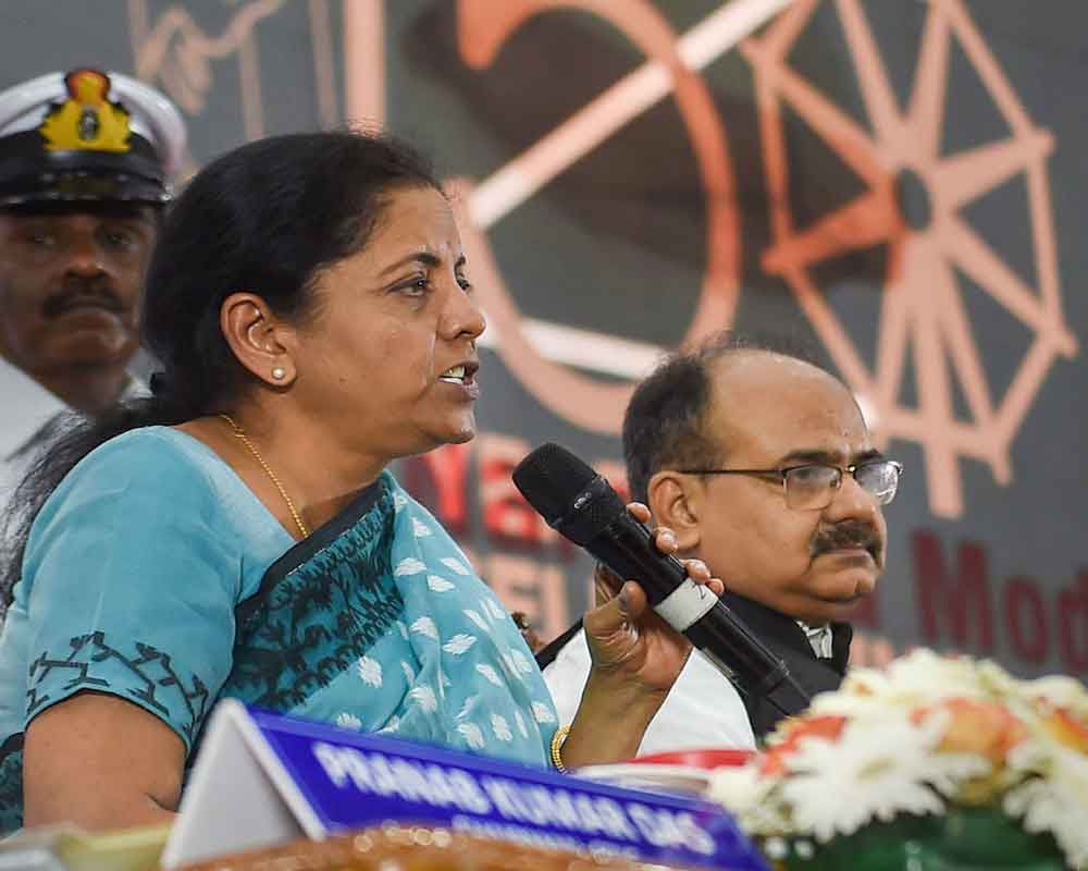 Finance Minister Nirmala Sitharaman addresses a press conference, in Chennai - PTI