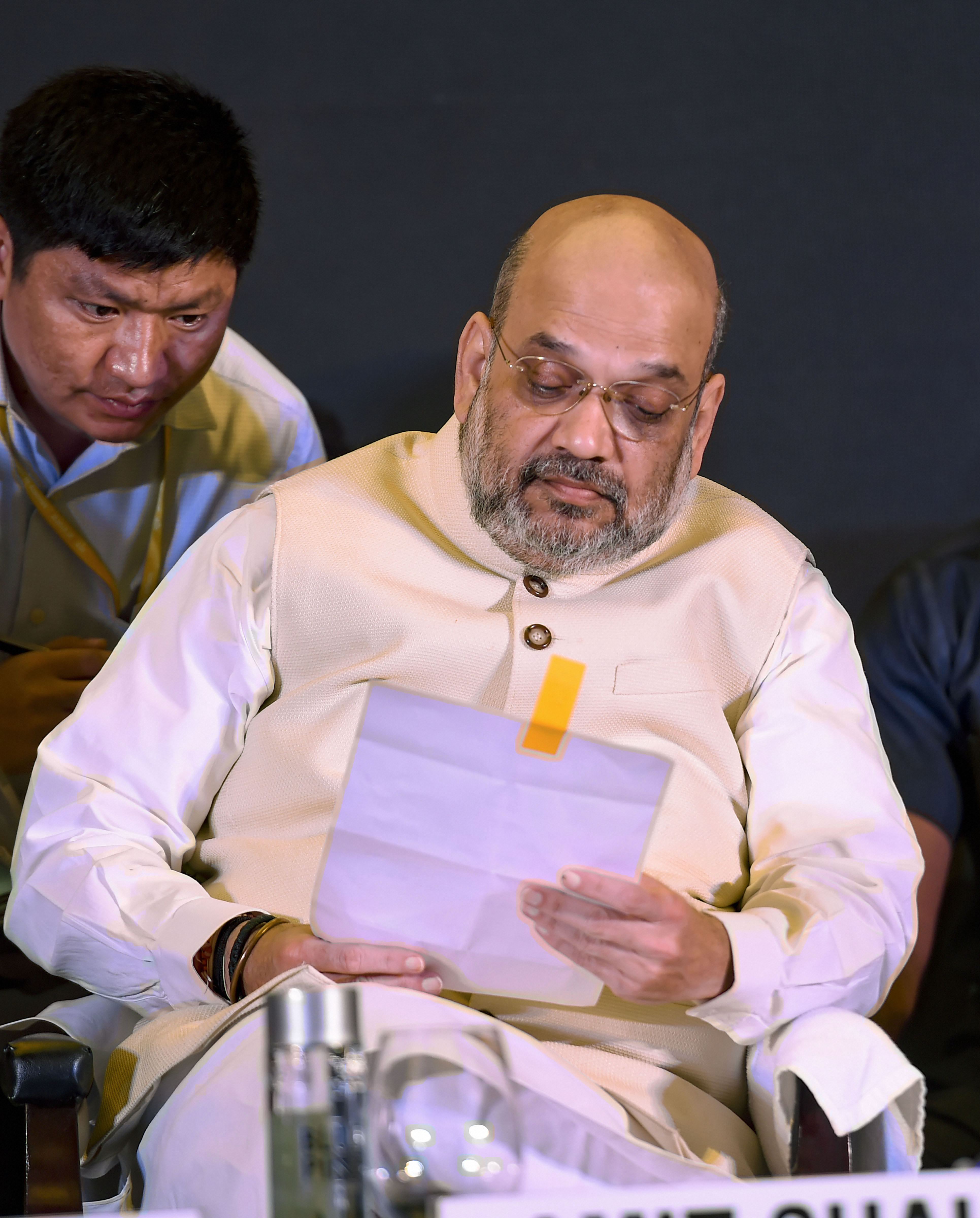 Home Minister Amit Shah during the 46th National Management Convention of the AIMA - PTI