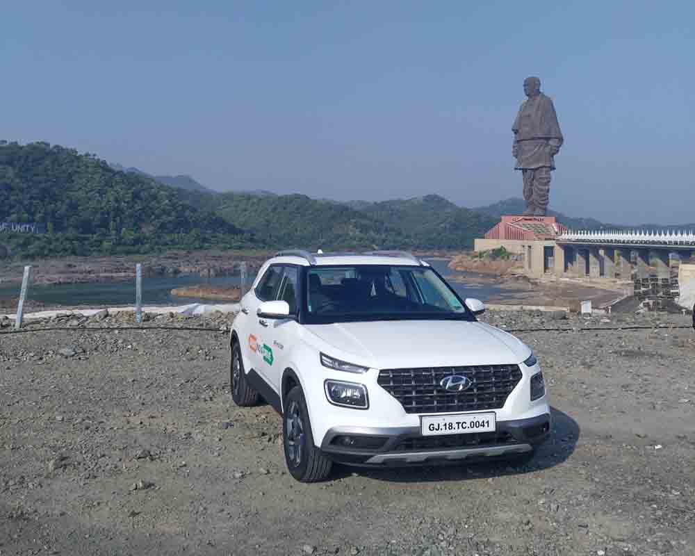 The Great India Drive flags off at the Statue of Unity